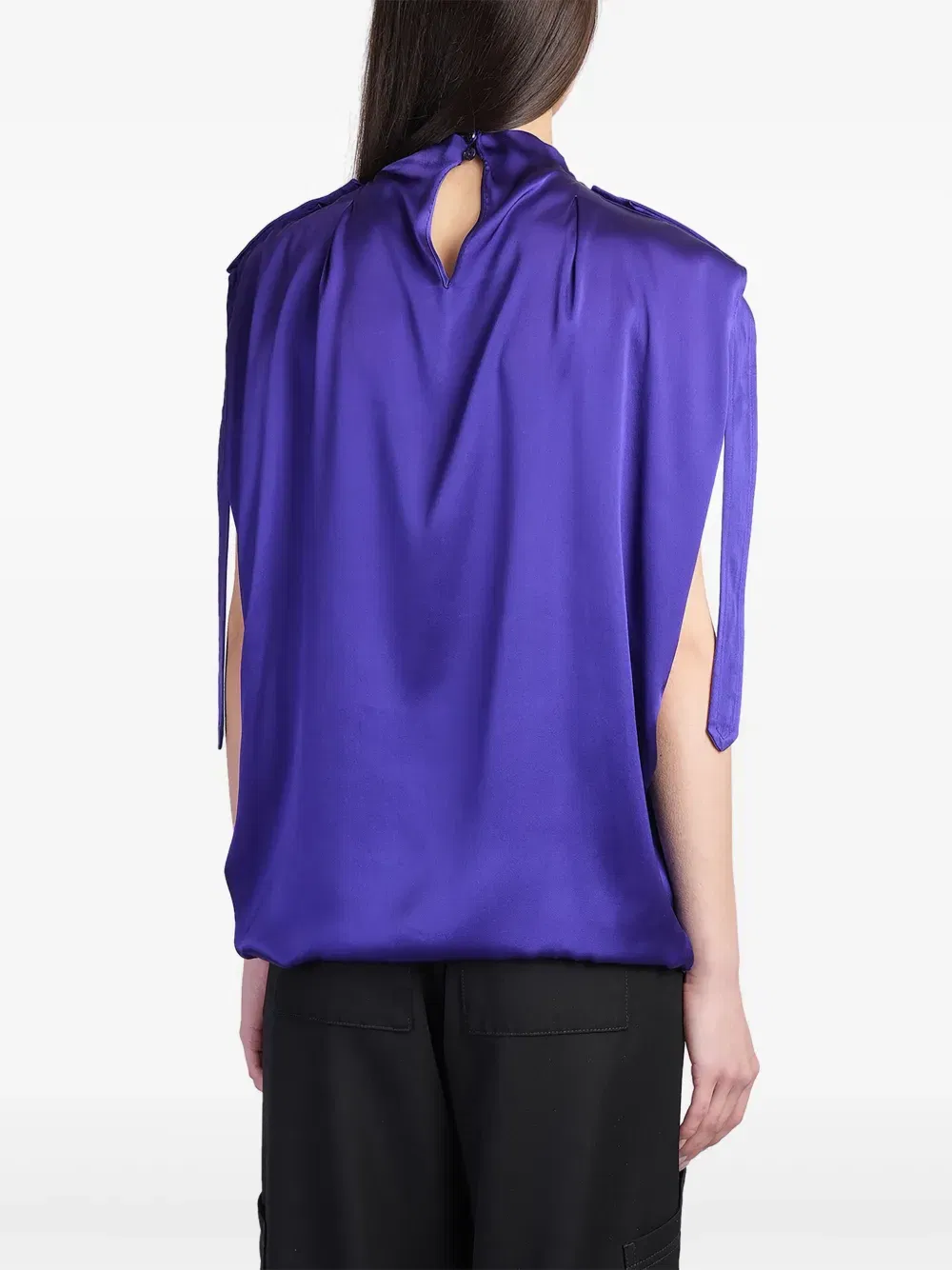 logo-embroidered blouse