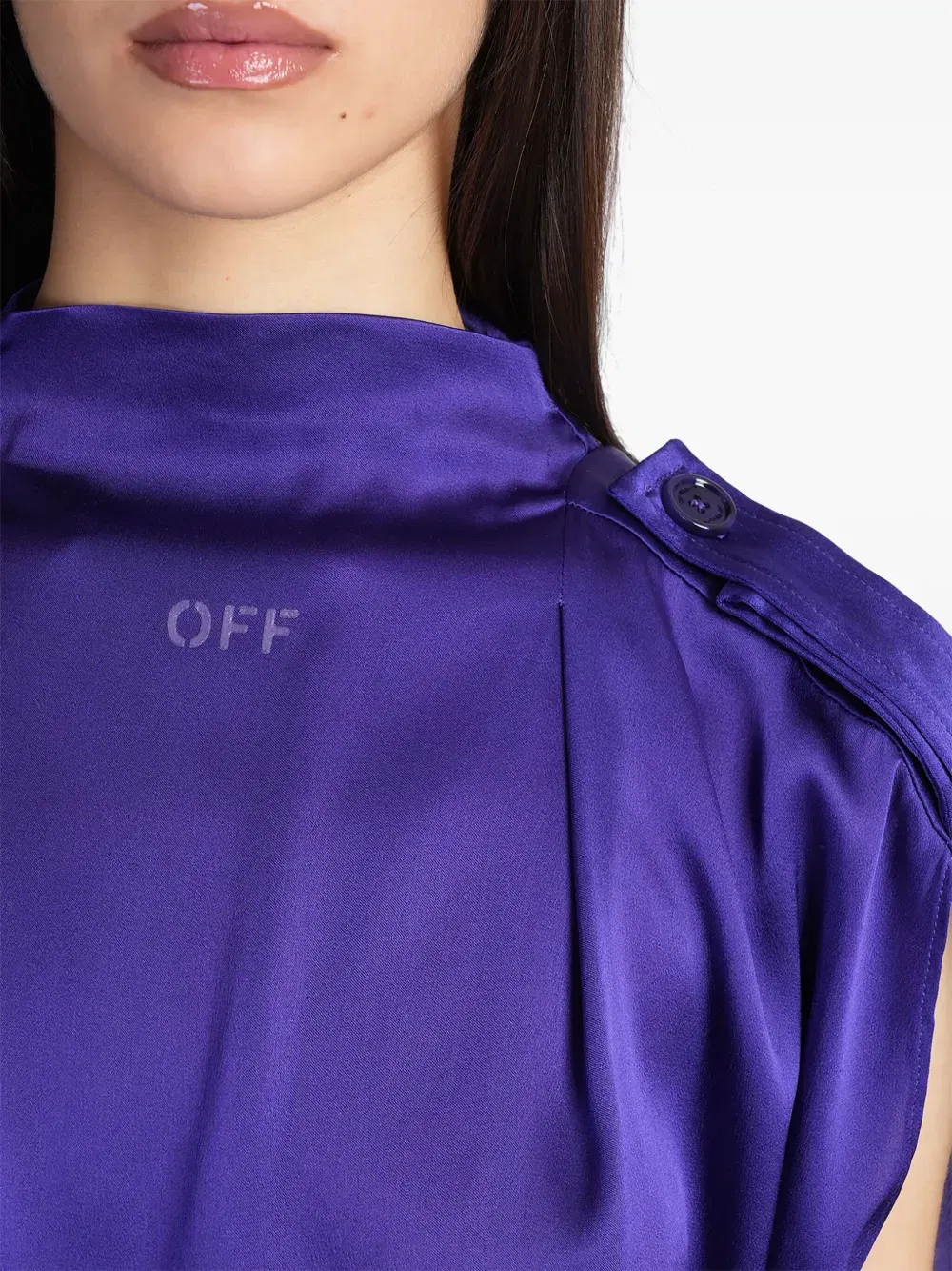 logo-embroidered blouse