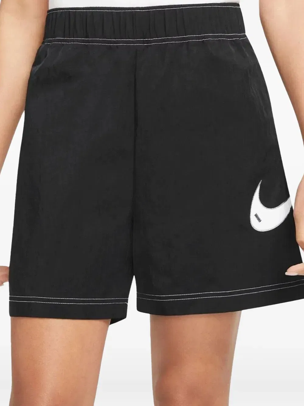 Swoosh high-waisted loose shorts