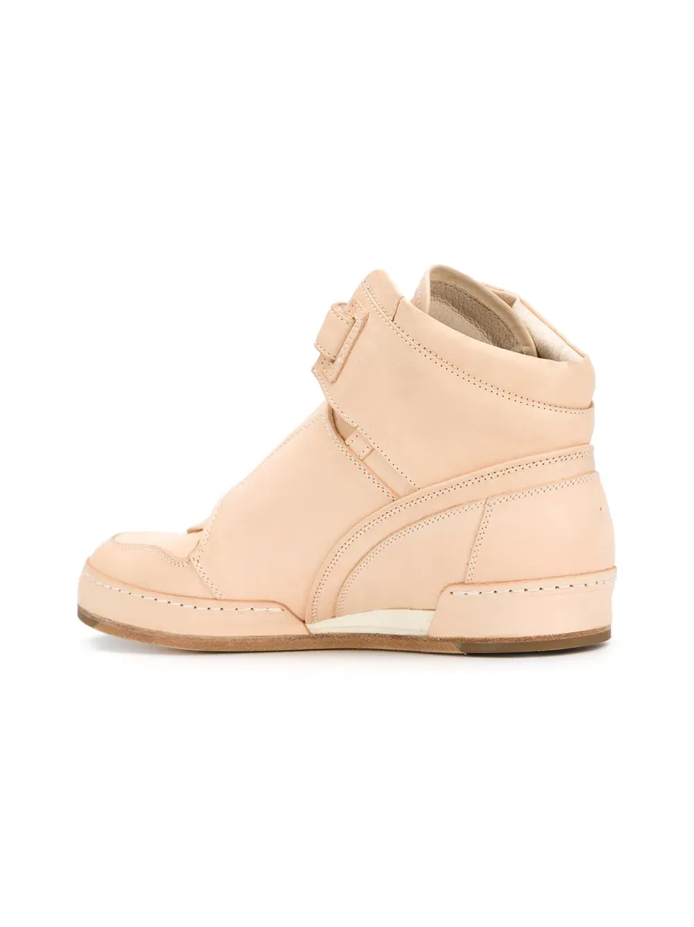 hook & loop strap hi-top sneakers