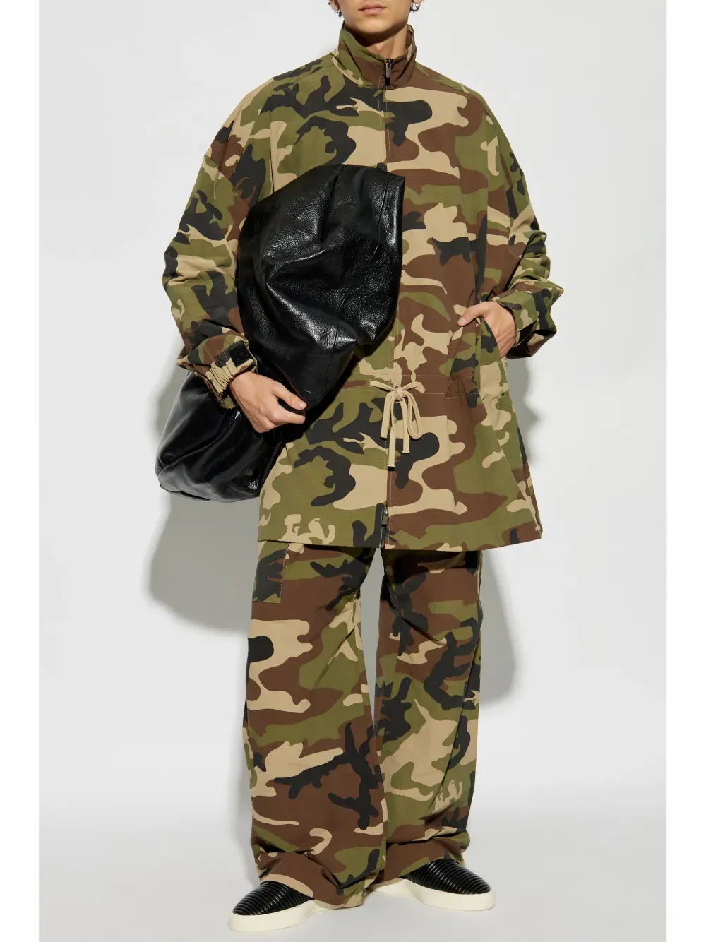 camouflage-print jacket