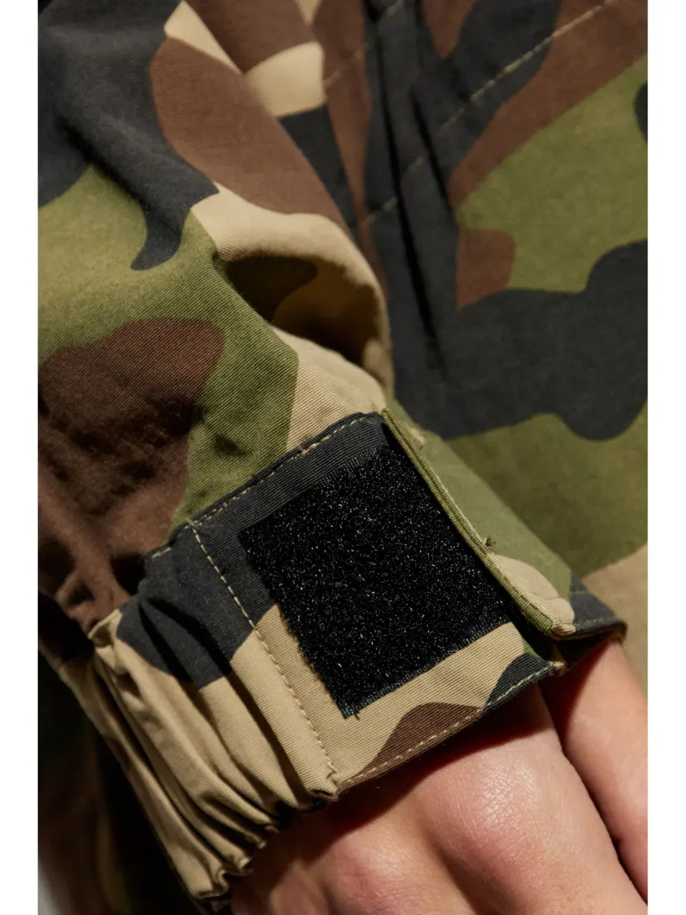 camouflage-print jacket