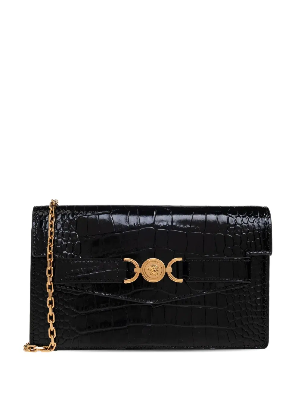Medusa '95 croc-effect mini clutch bag