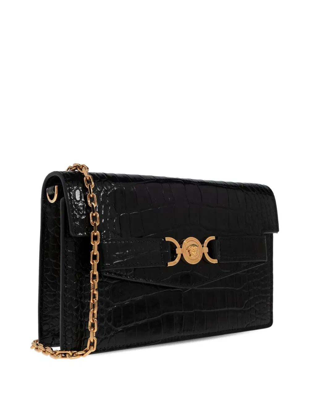 Medusa '95 croc-effect mini clutch bag