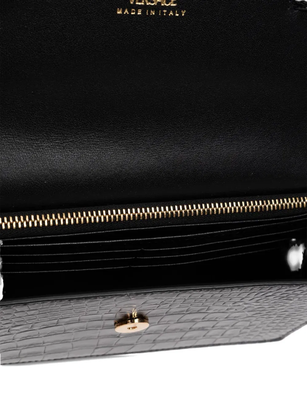 Medusa '95 croc-effect mini clutch bag