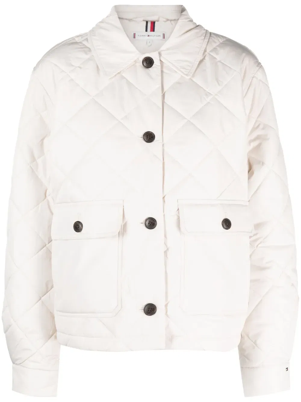 padded diamond-quilted jacket