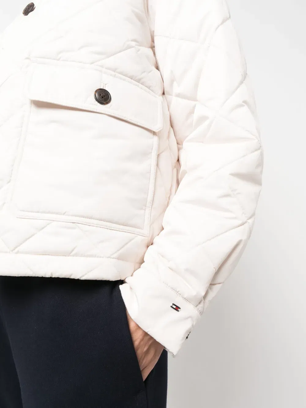 padded diamond-quilted jacket
