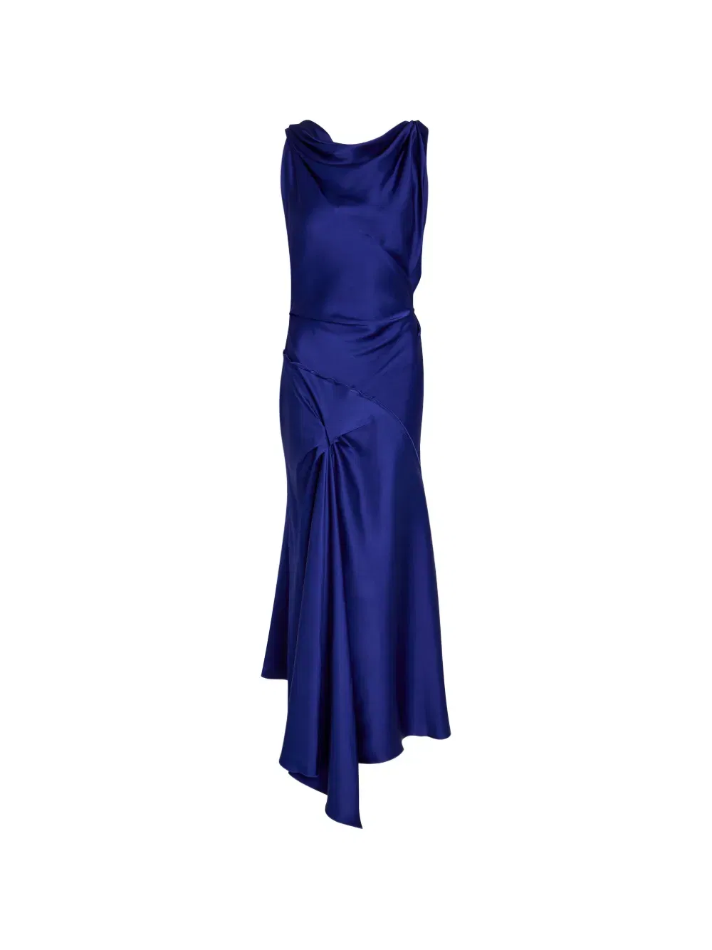 draped twist midi dress