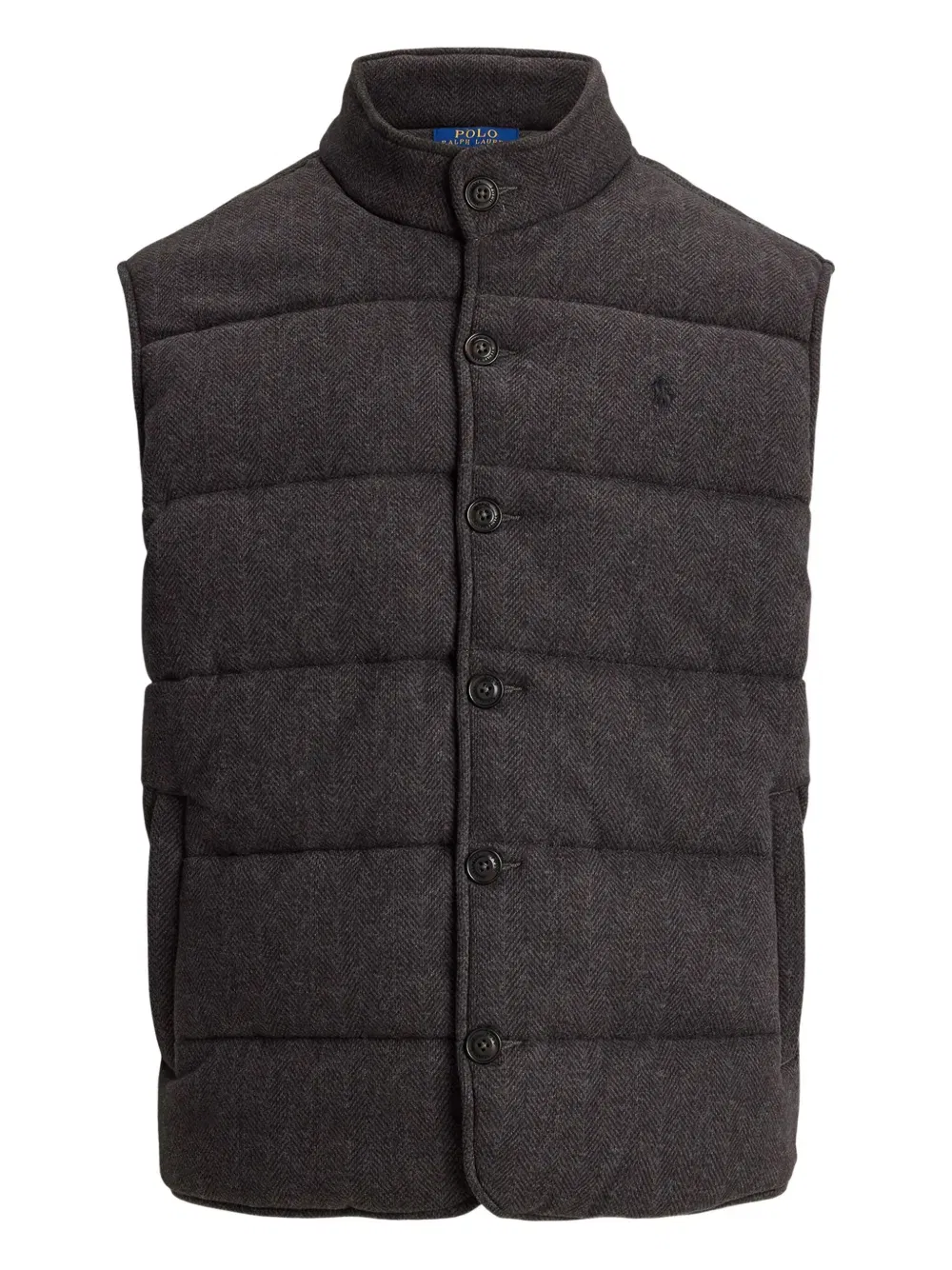 herringbone-pattern gilet