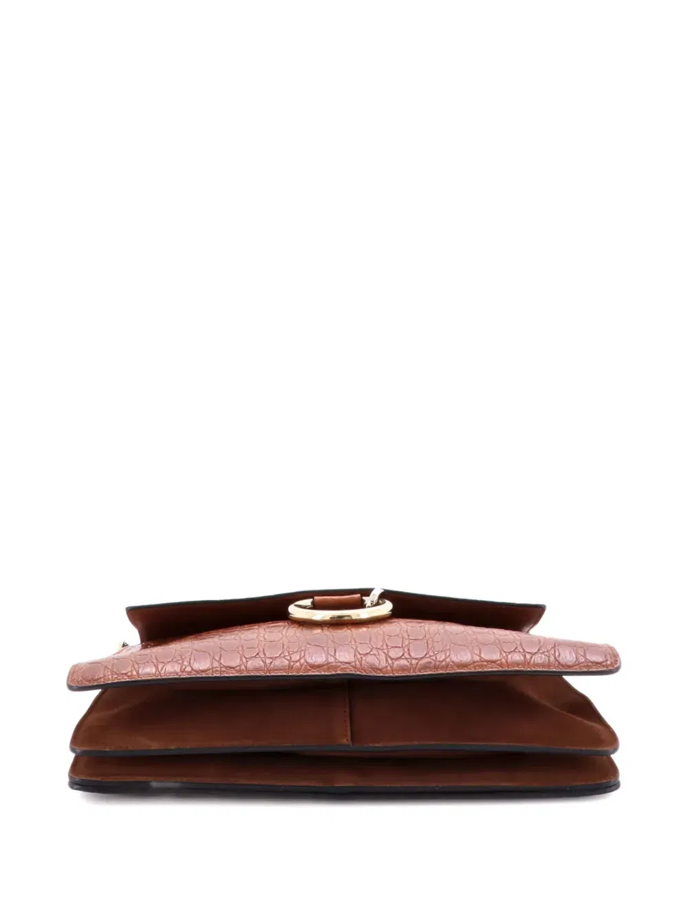 Faye Crocodile Embossed Leather Medium shoulder bag