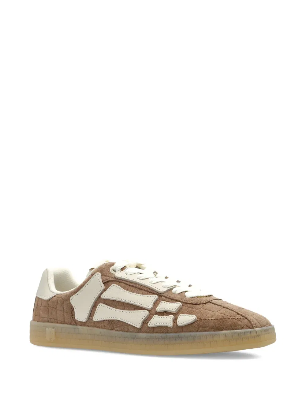crocodile-embossed skeleton trainers