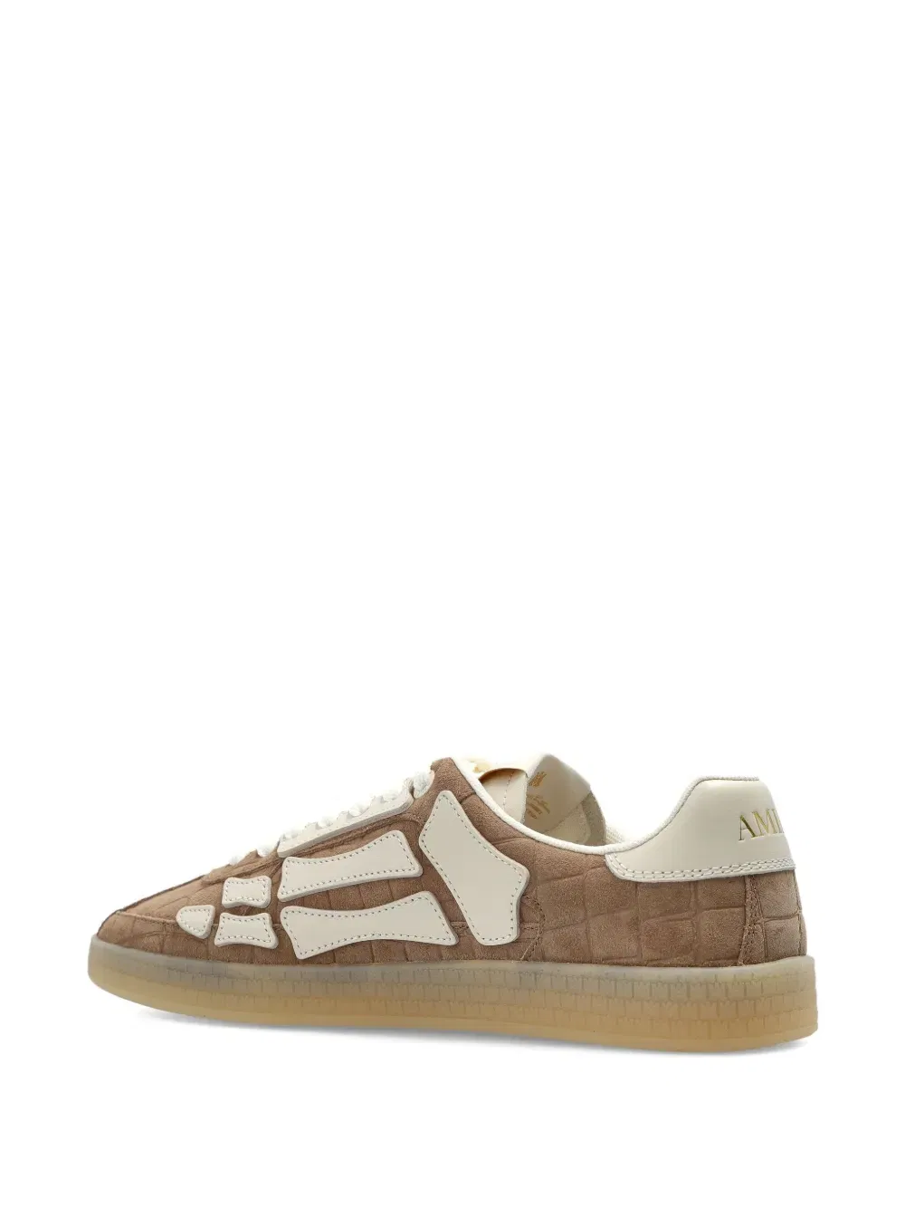 crocodile-embossed skeleton trainers