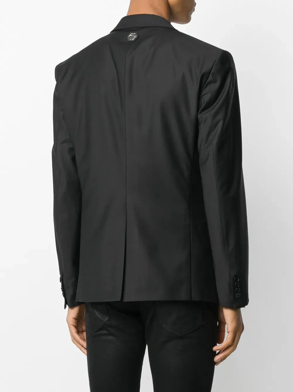 stud embellished tuxedo blazer