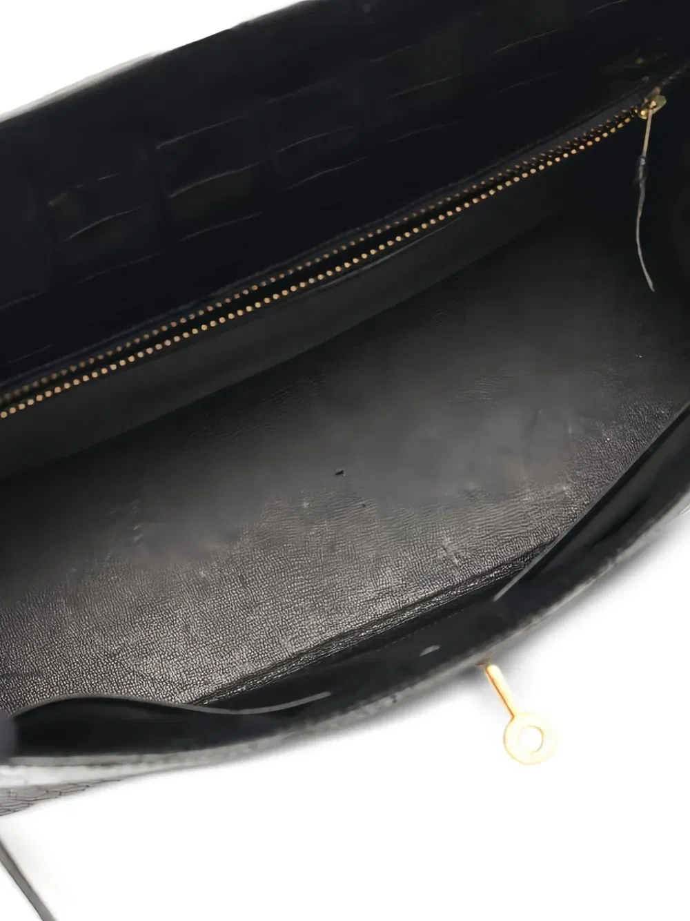 1981 Kelly 32 crocodile-embossed two-way handbag
