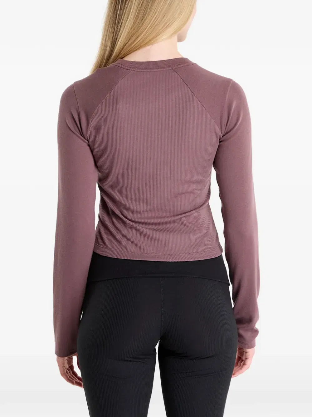 long-sleeve ribbed top