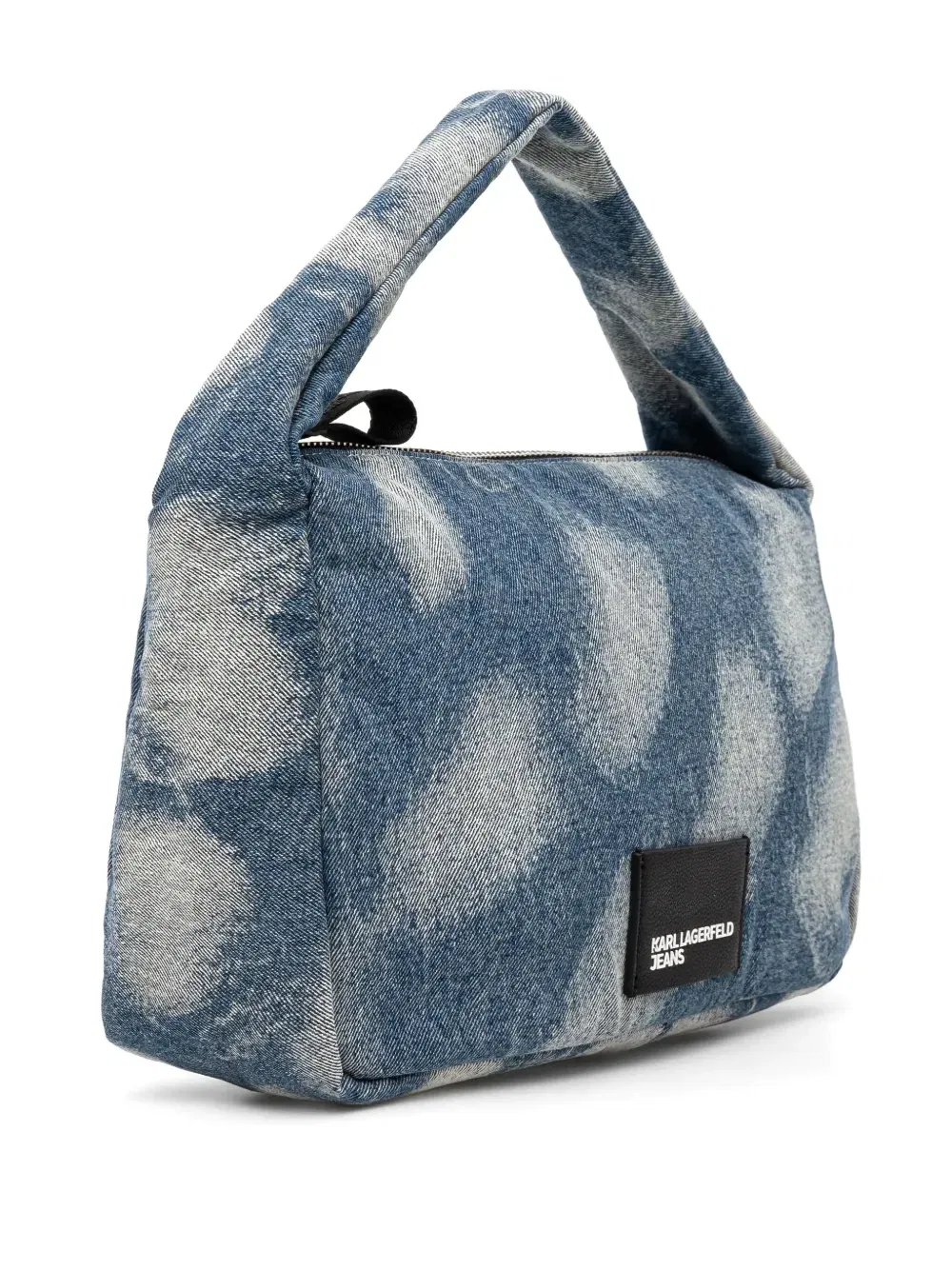 bleached denim tote bag