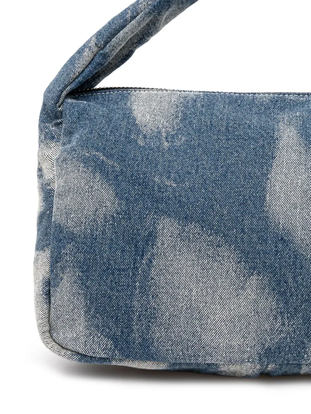 bleached denim tote bag