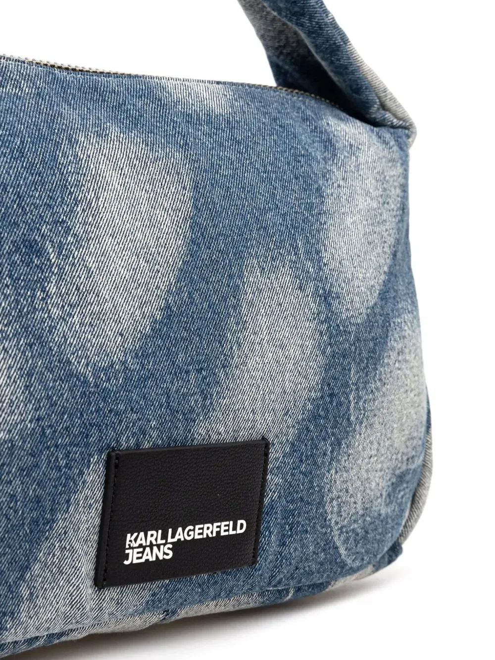 bleached denim tote bag