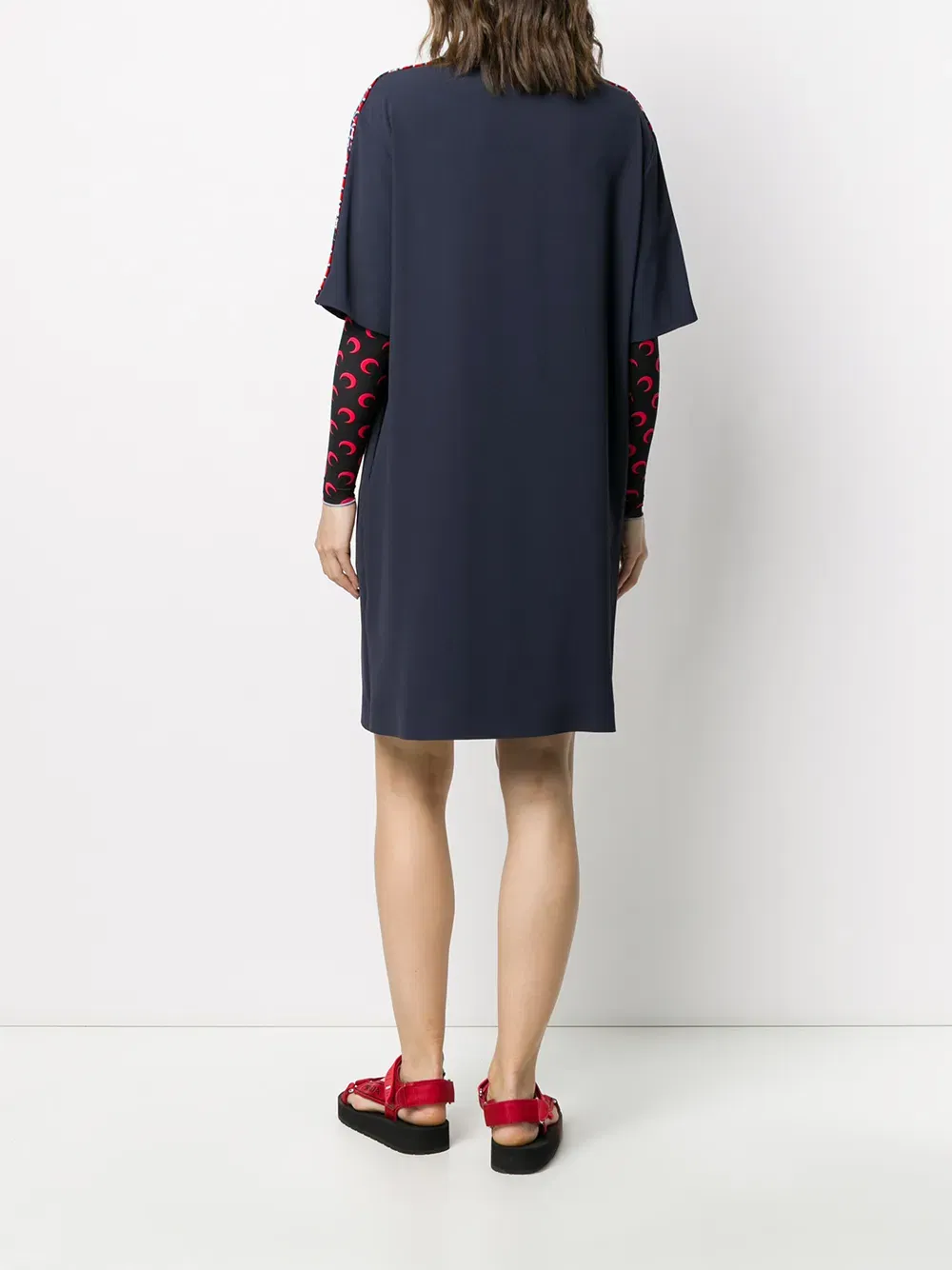 logo-embroidered shift dress
