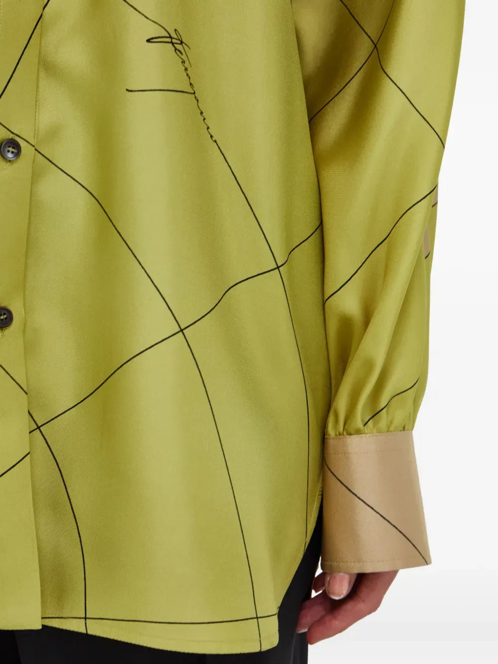 sash-detail silk shirt
