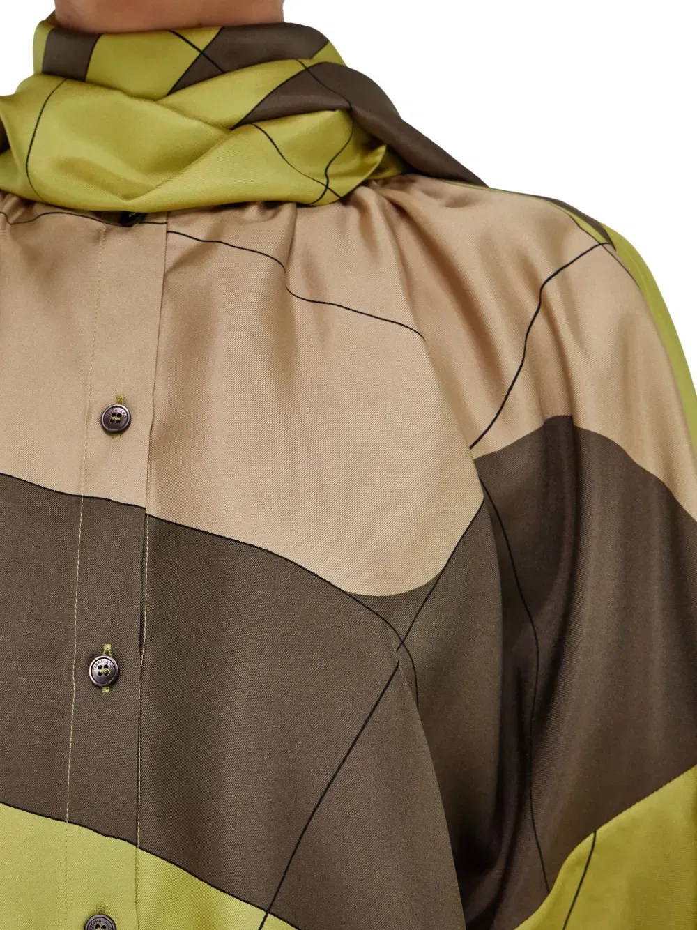 sash-detail silk shirt