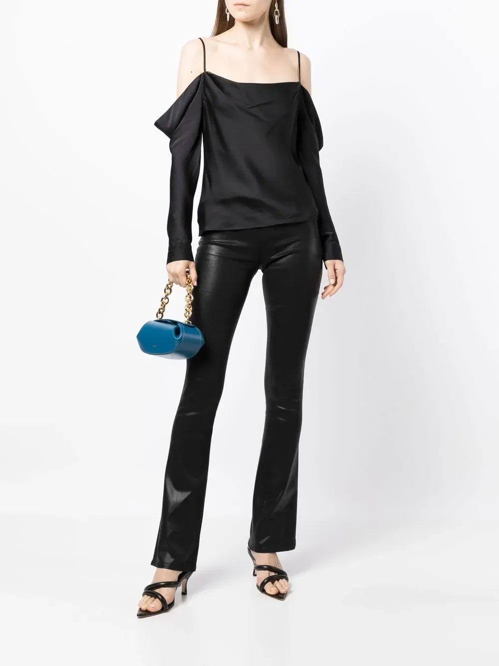 Selma boot-cut waxed jeans