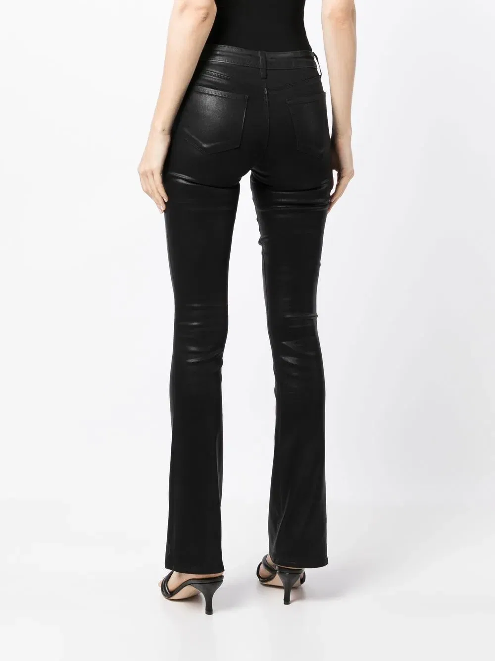 Selma boot-cut waxed jeans