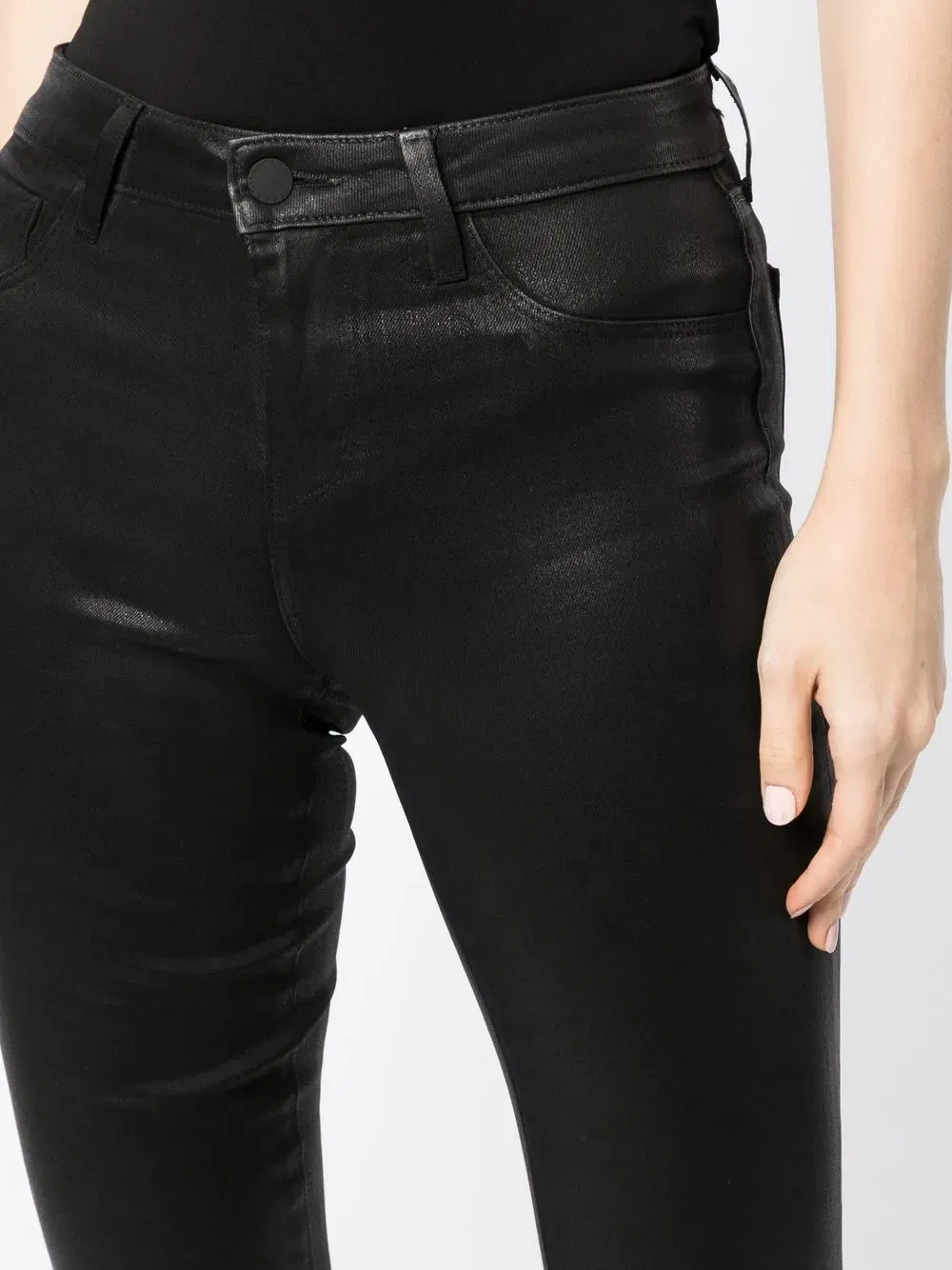 Selma boot-cut waxed jeans