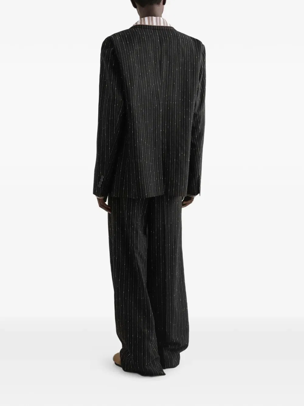 compact striped poplin vanity shirt