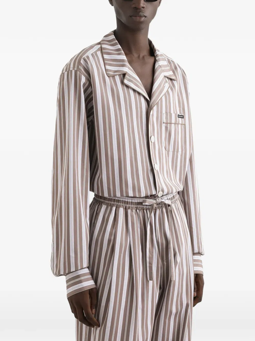 compact striped poplin vanity shirt