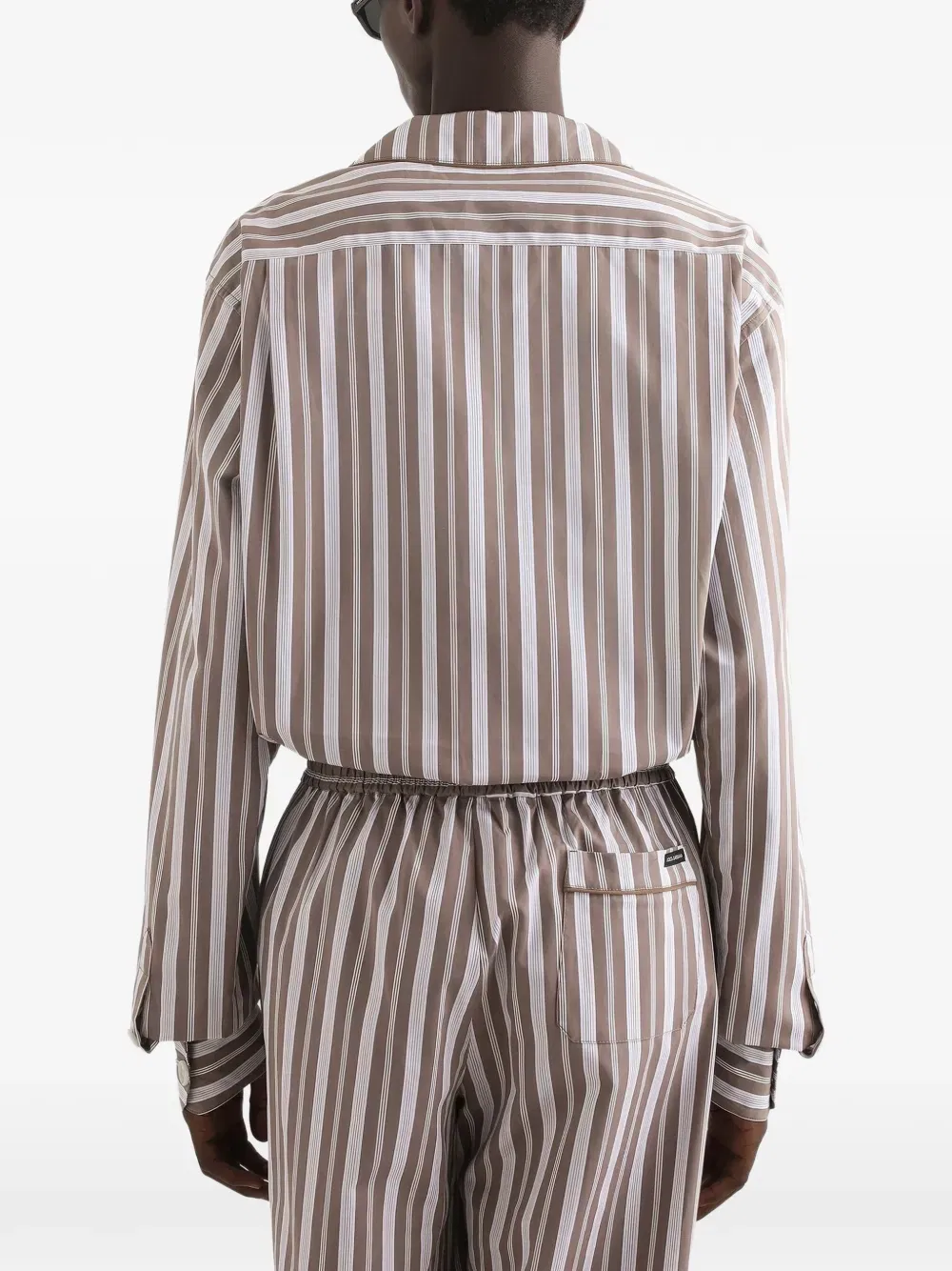 compact striped poplin vanity shirt