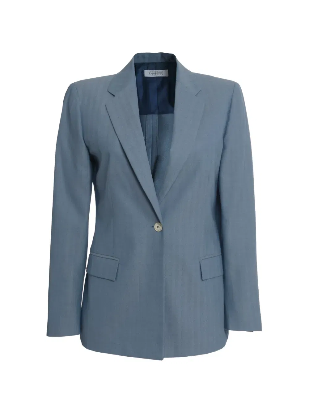 GBR herringbone notched blazer