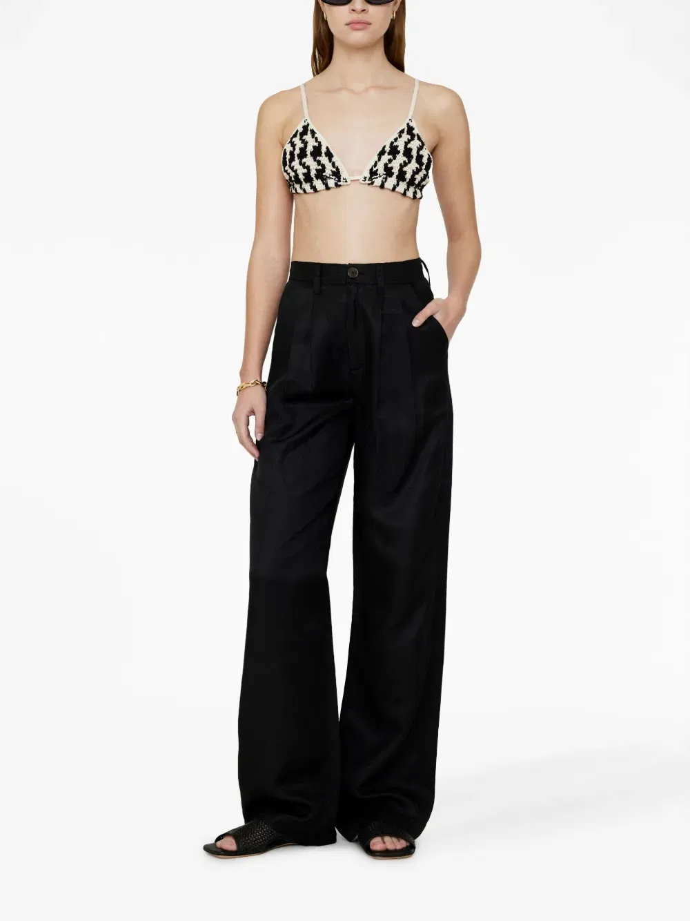 Omar houndstooth bra