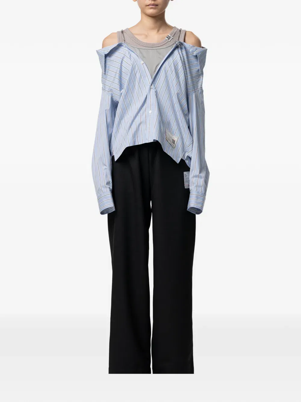 layered striped top