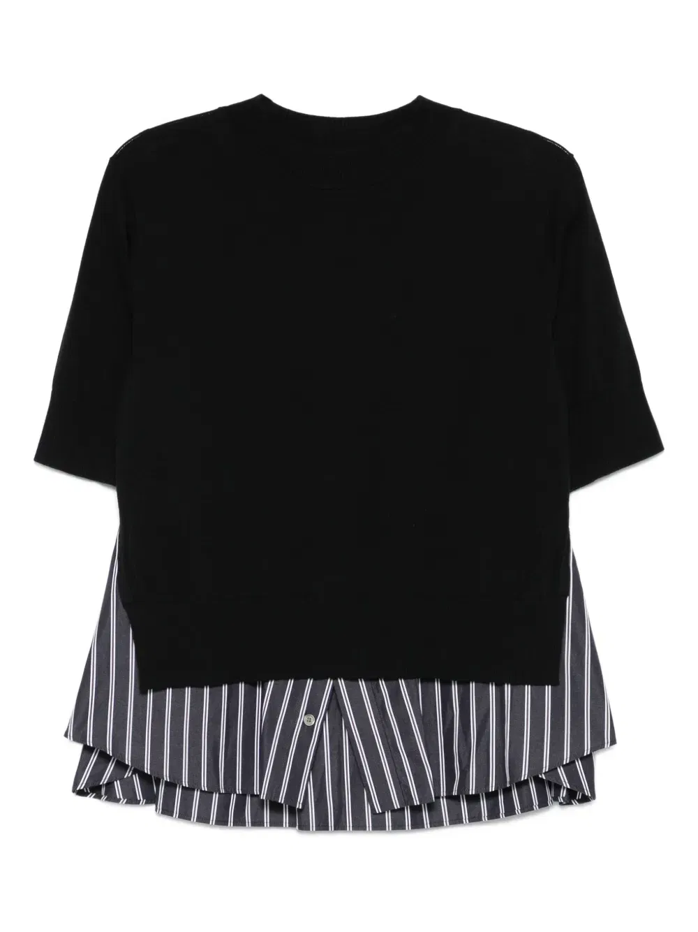 layered striped knit top