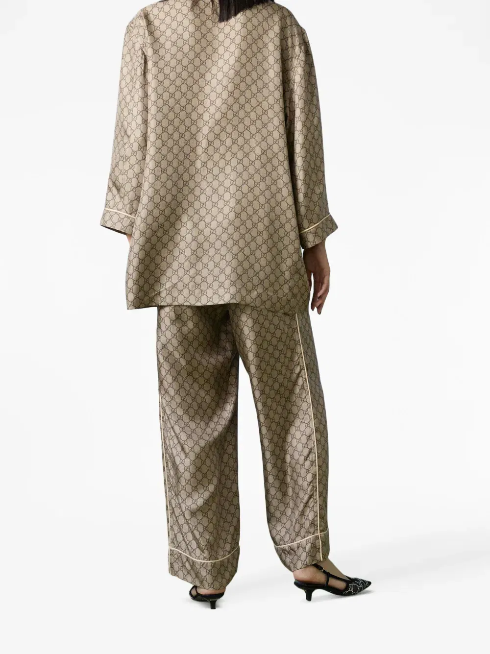 GG Supreme silk pallazzo trousers
