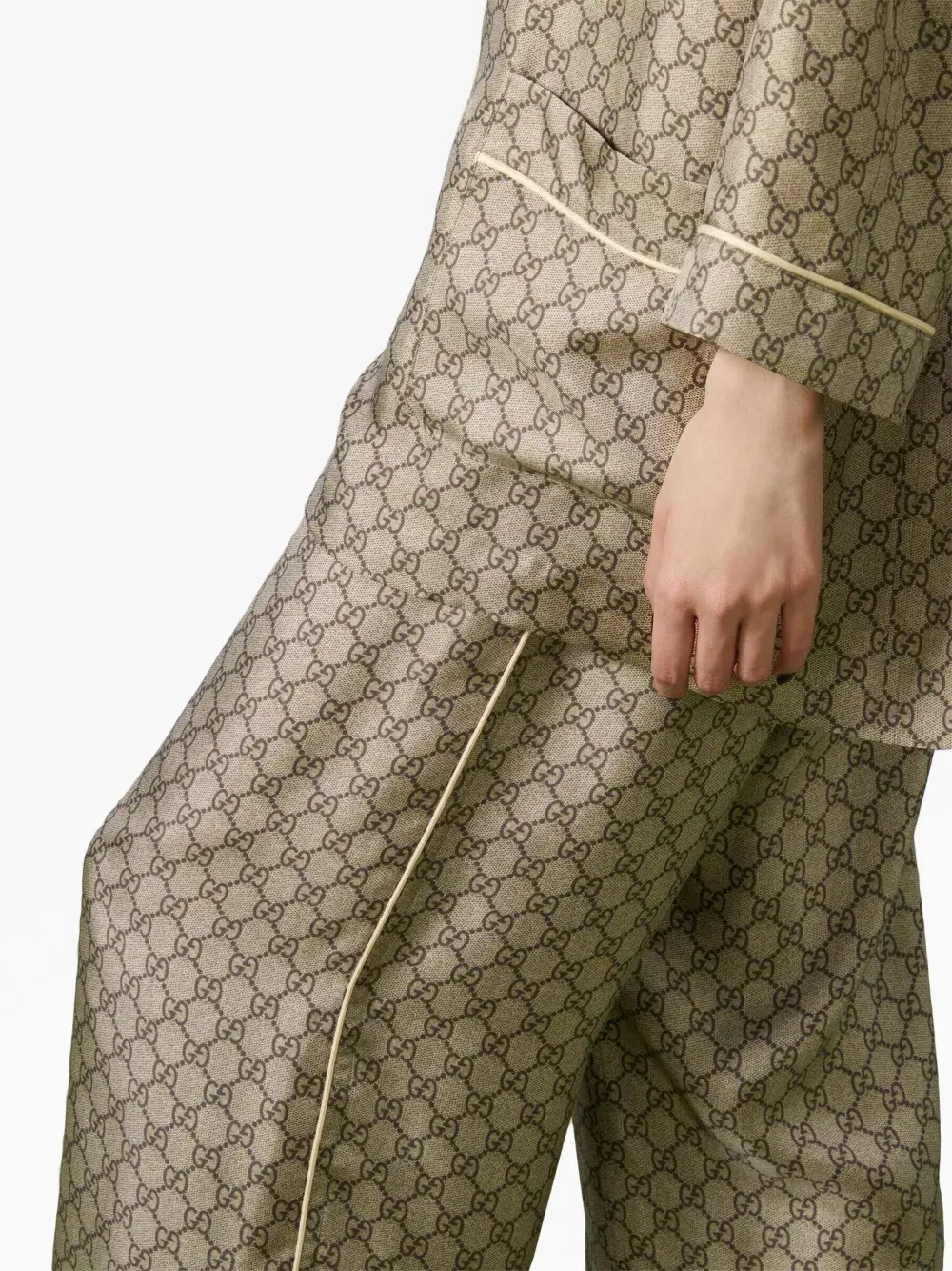 GG Supreme silk pallazzo trousers