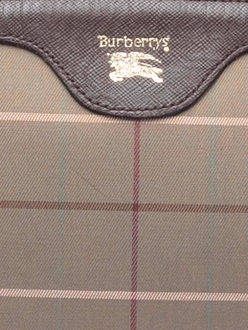 20th Century Vintage Check Canvas clutch bag