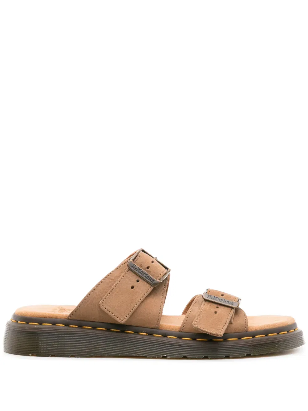 Josef buckled suede slides