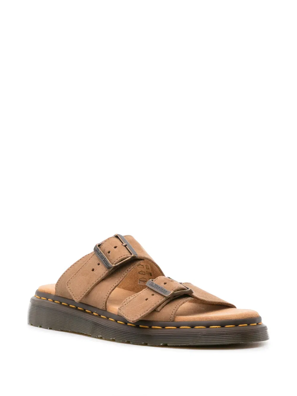 Josef buckled suede slides