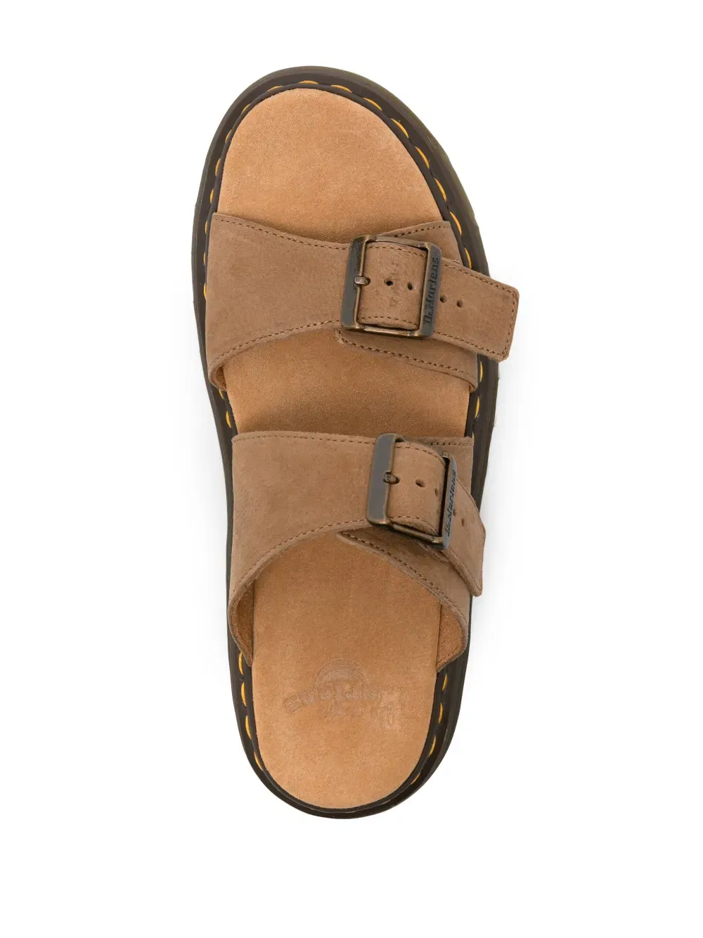 Josef buckled suede slides