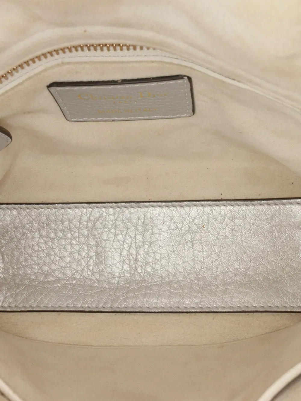 2017 Mini Metallic Grained Calfskin Cannage Lady Dior satchel