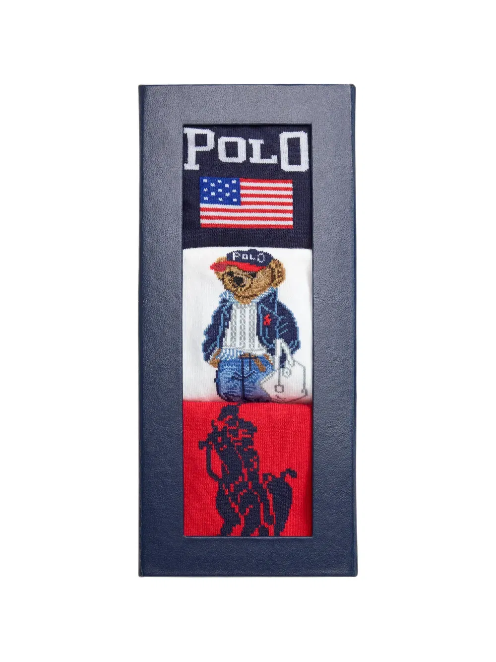 Polo Bear logo-embroidered socks (set of three)