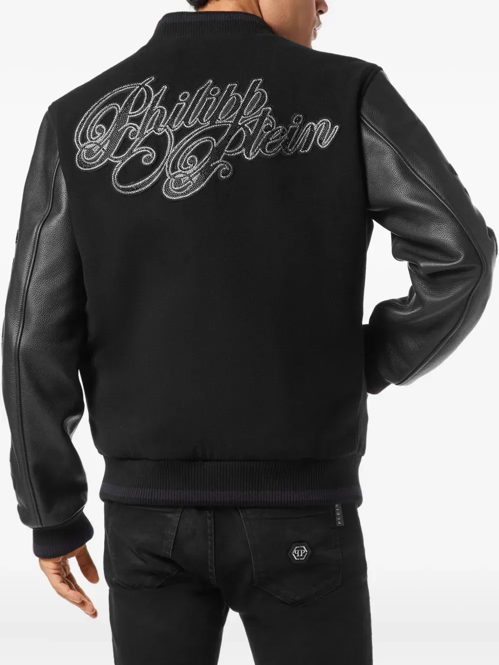 skull-embellished bomber jacket