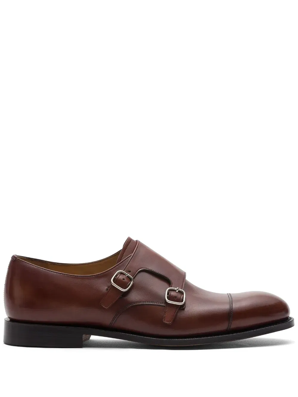 Cowes leather monk shoes