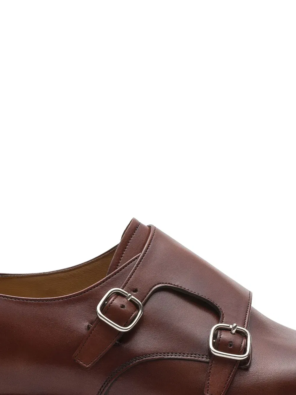 Cowes leather monk shoes