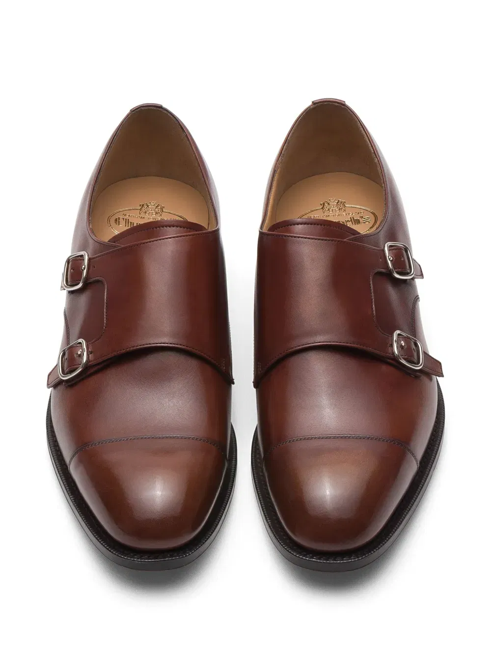 Cowes leather monk shoes