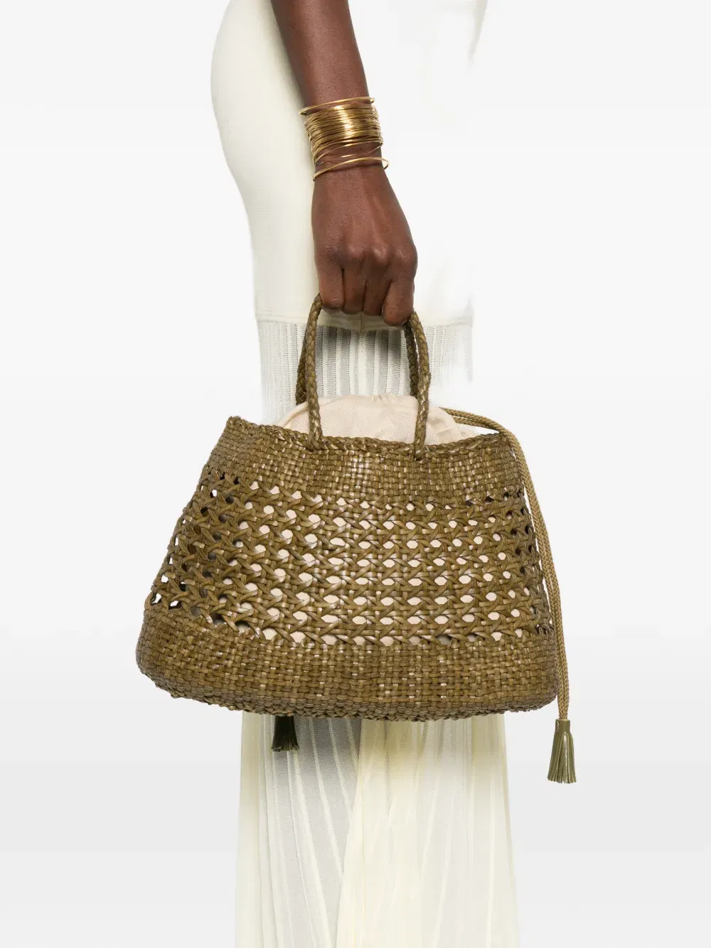 Santa Cano woven braided tote bag