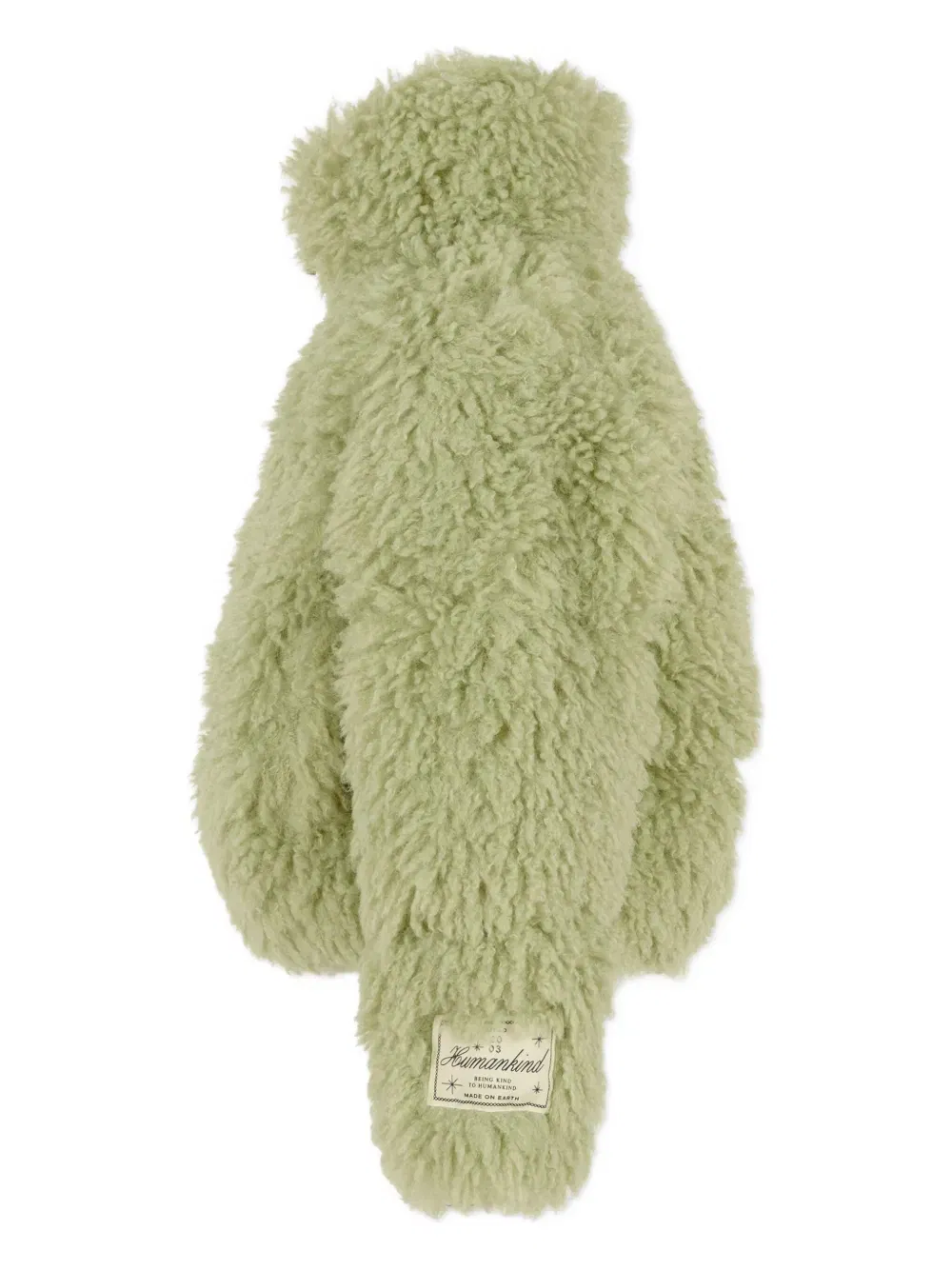 turtleneck teddy-texture jacket