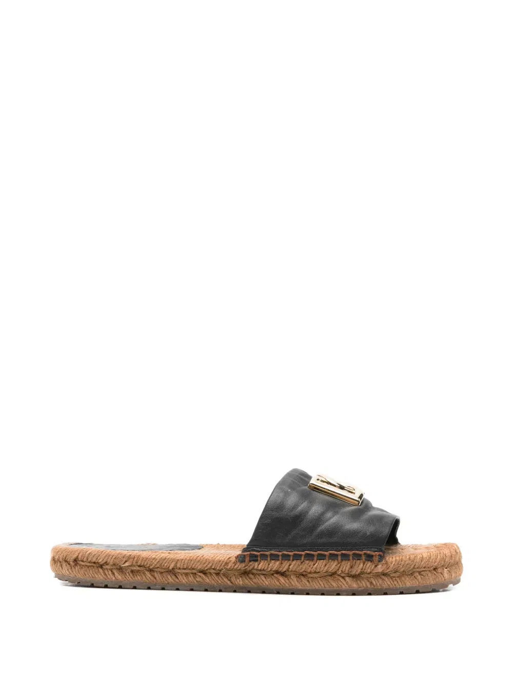 logo leather espadrilles